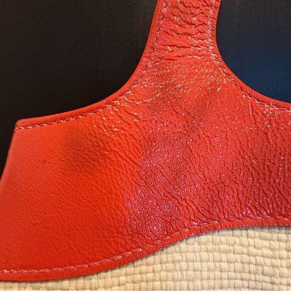 Vintage Y2K Coach Lexi Woven Straw Butterfly Purse-  Coral/Orange B1168-F16584 - Picture 6 of 16